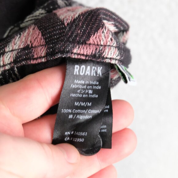 Roark Shacket Womens Medium Black Pink Shirt Jacket Southwestern Classic Fit - Picture 8 of 9